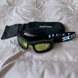 Epoch Sport Motorcycle Goggle Black with Yellow Lens